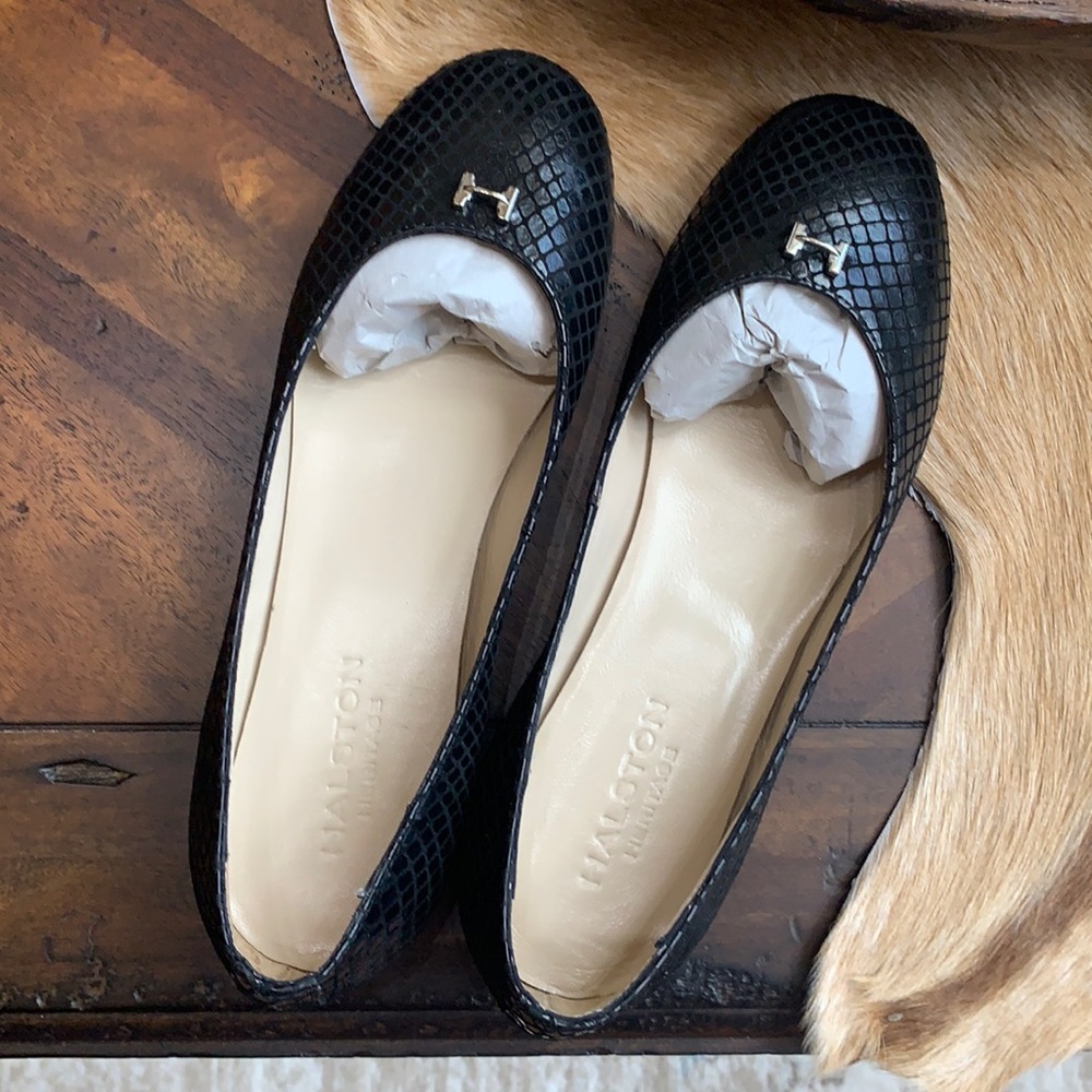 Halston Heritage Black Flats Size 37 1/2